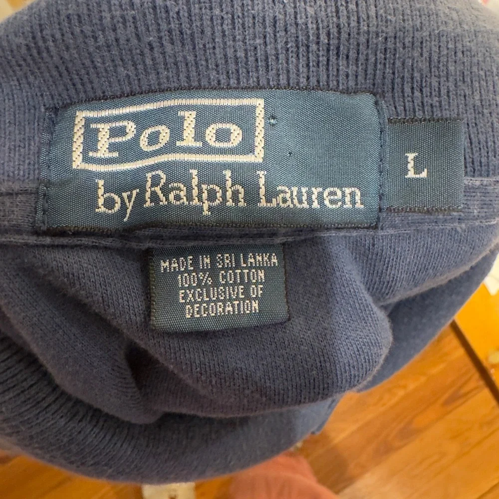 1486 | Polo Ralph Lauren Classic Fit Cotton Pique Polo Shirt Blue Mens L Preppy
